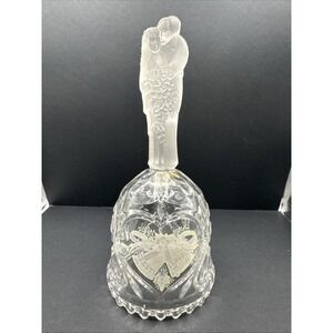 Bride & Groom Wedding Bell Cut & Frosted‎ Glass